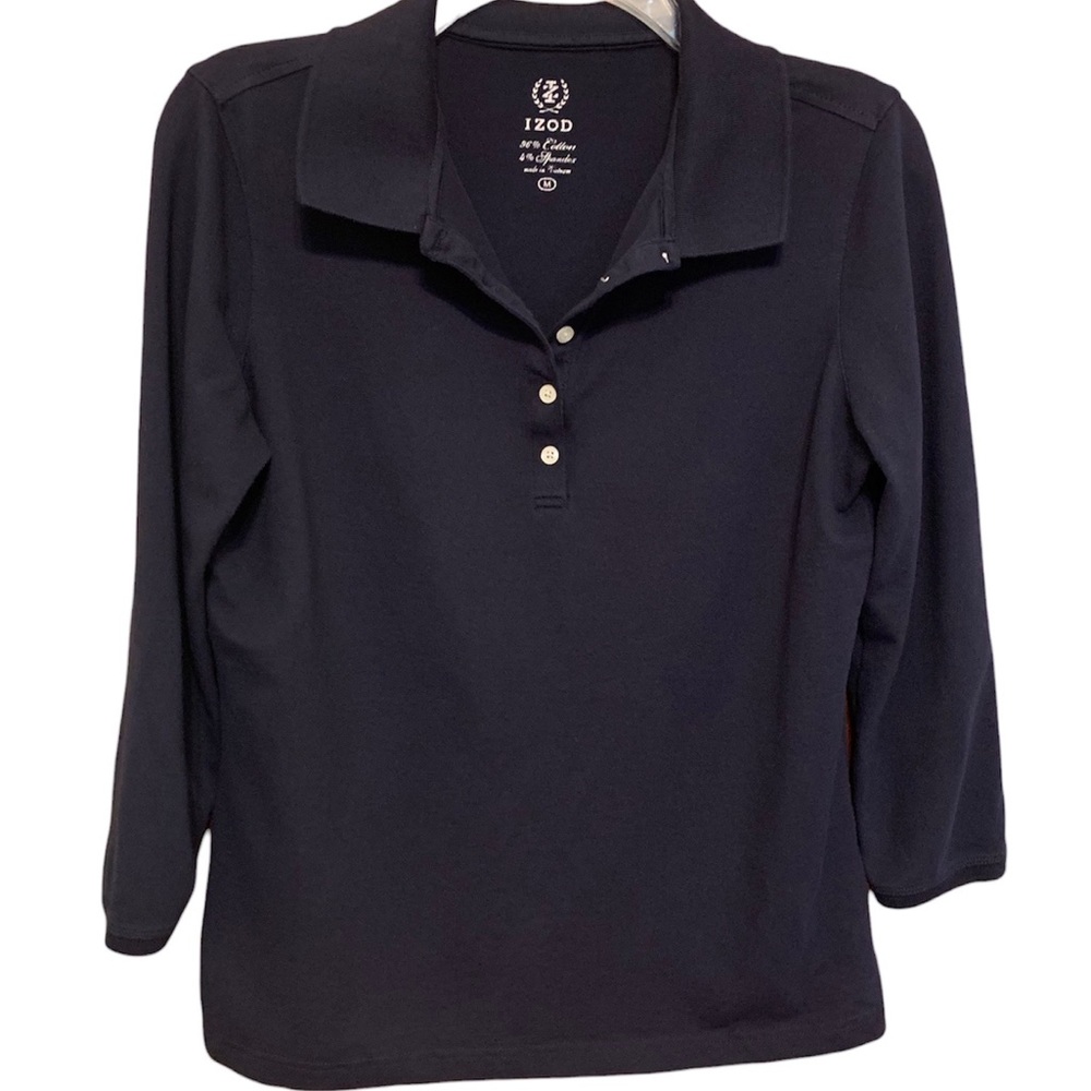 Izod 3/4 Sleeve Polo Top